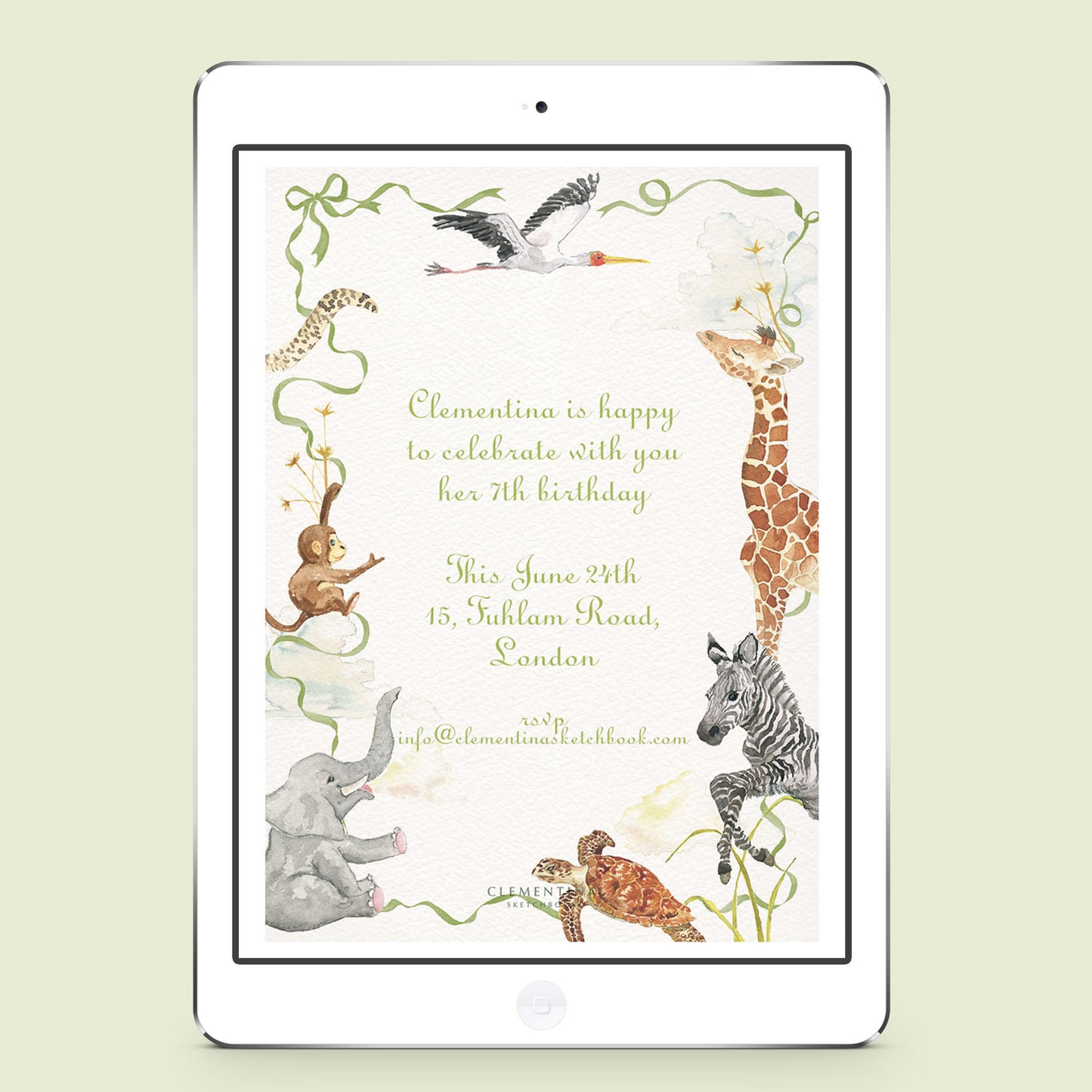 Little African World Digital Invitation