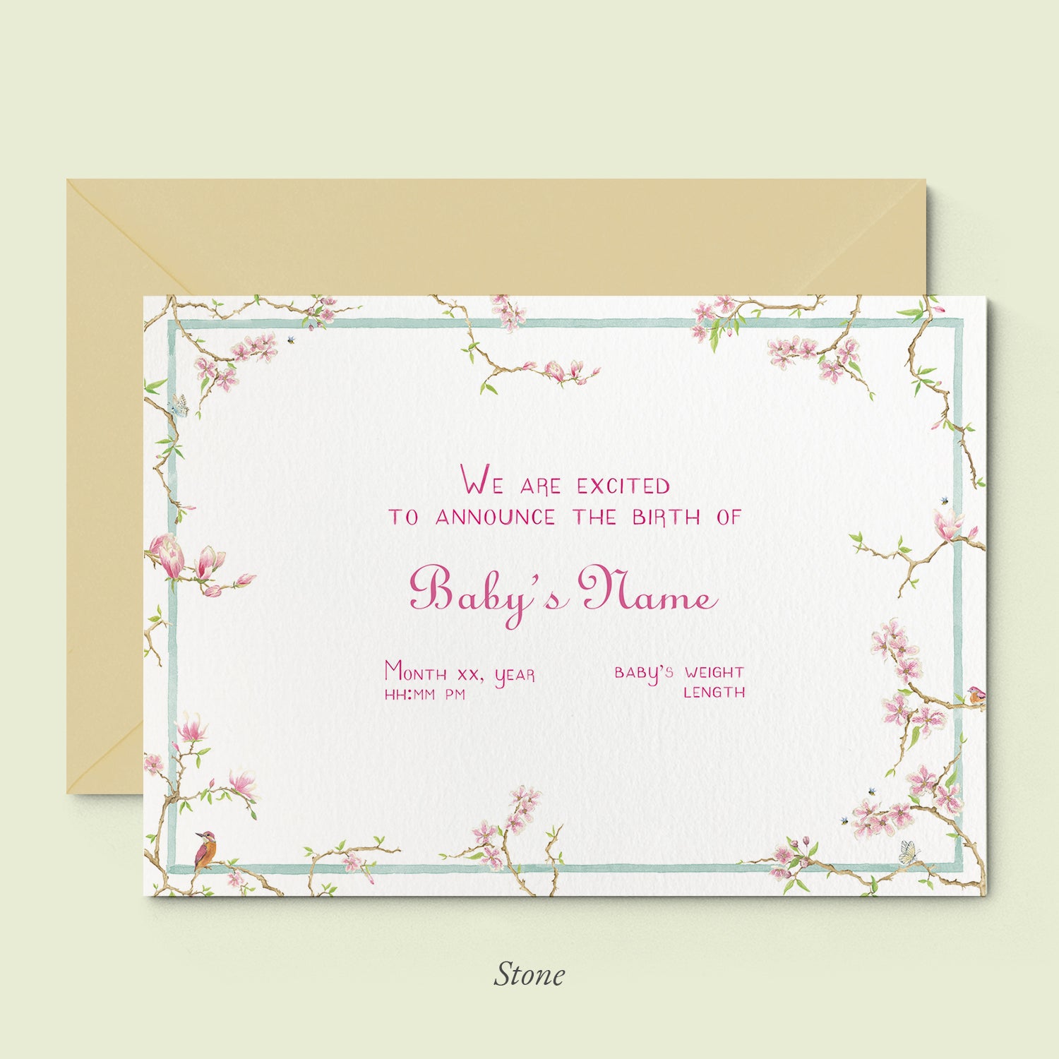 Magnolia birth announcement - PRINTED NO PHOTO - 01 copy