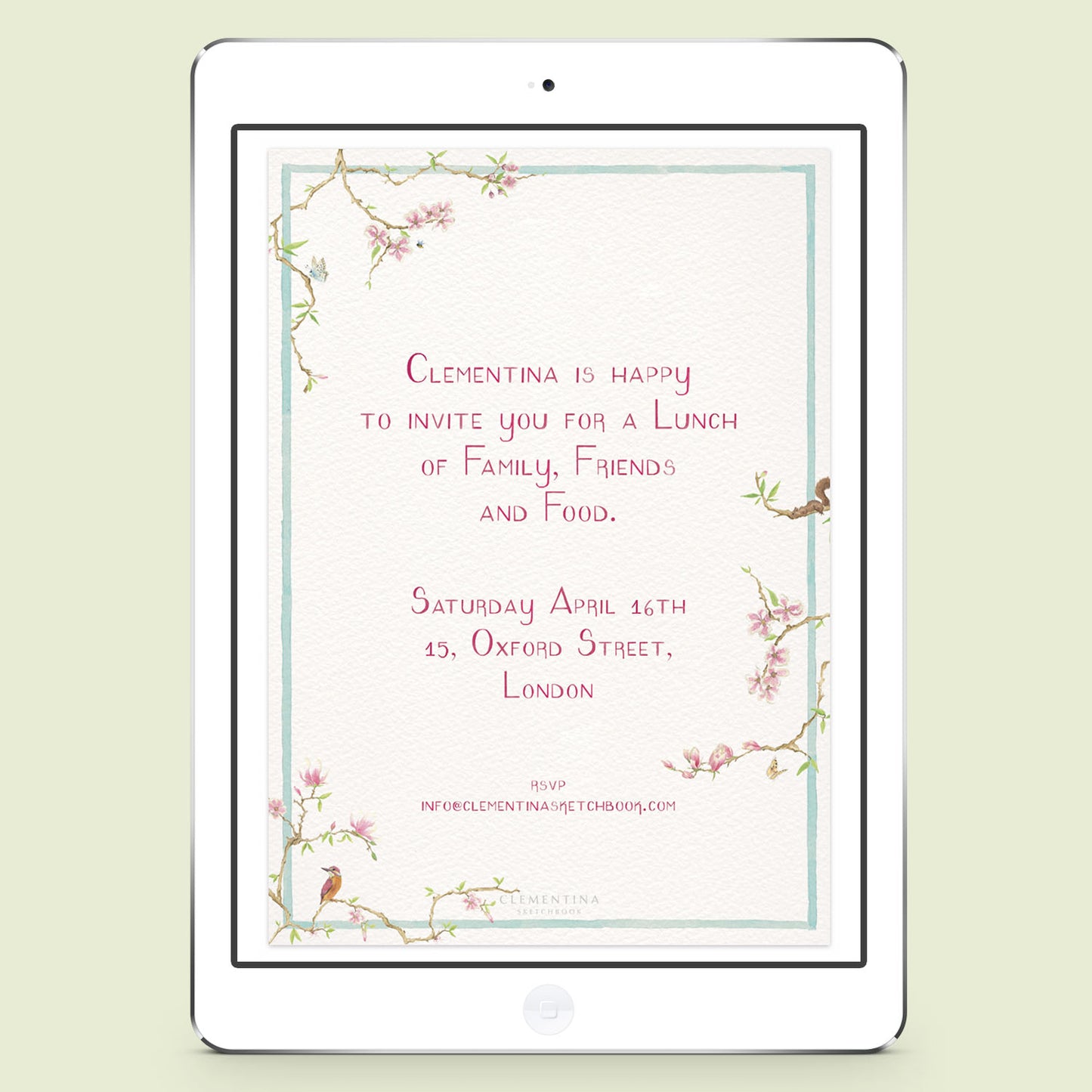Magnolia Digital Invitation