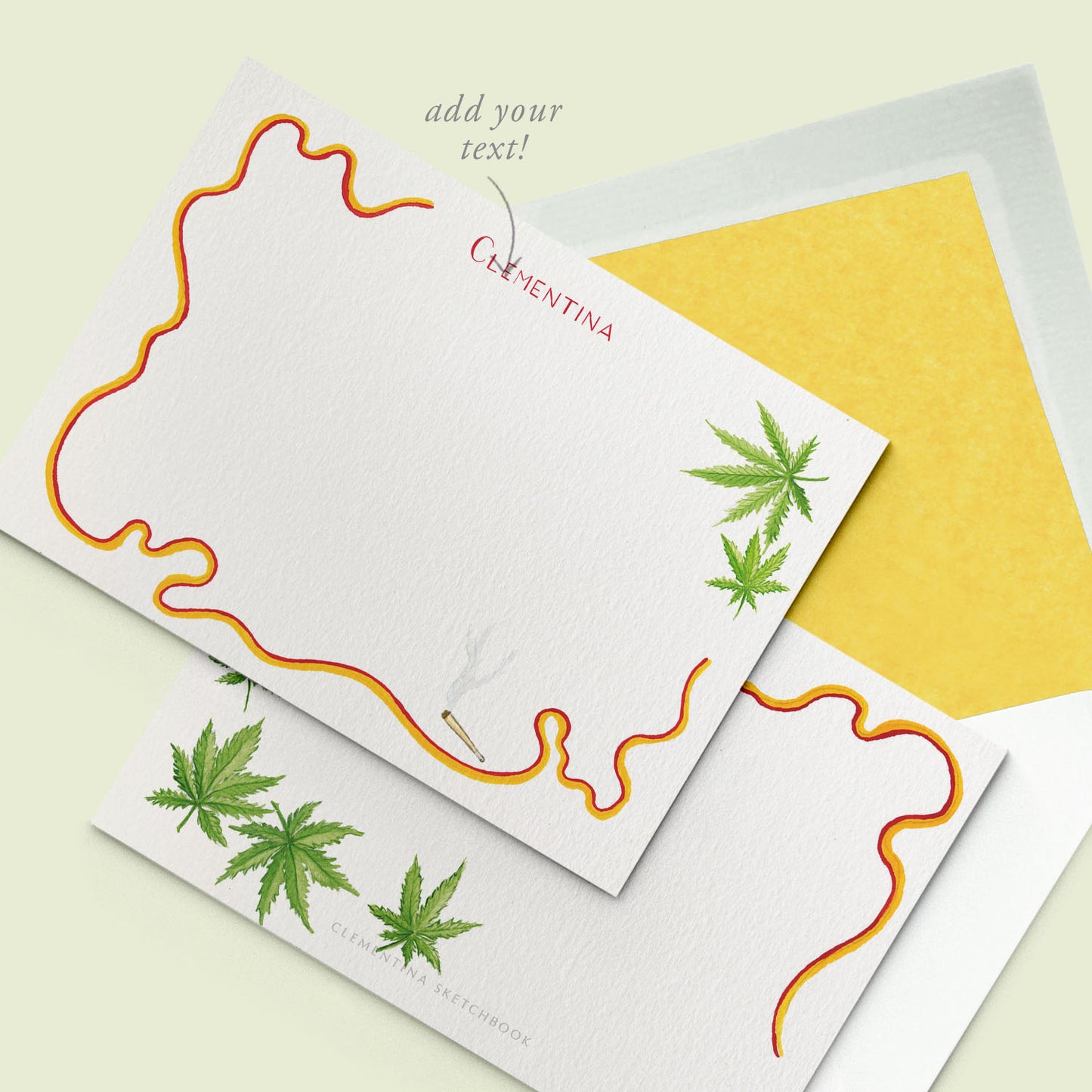 Marijuana Stationery Cards