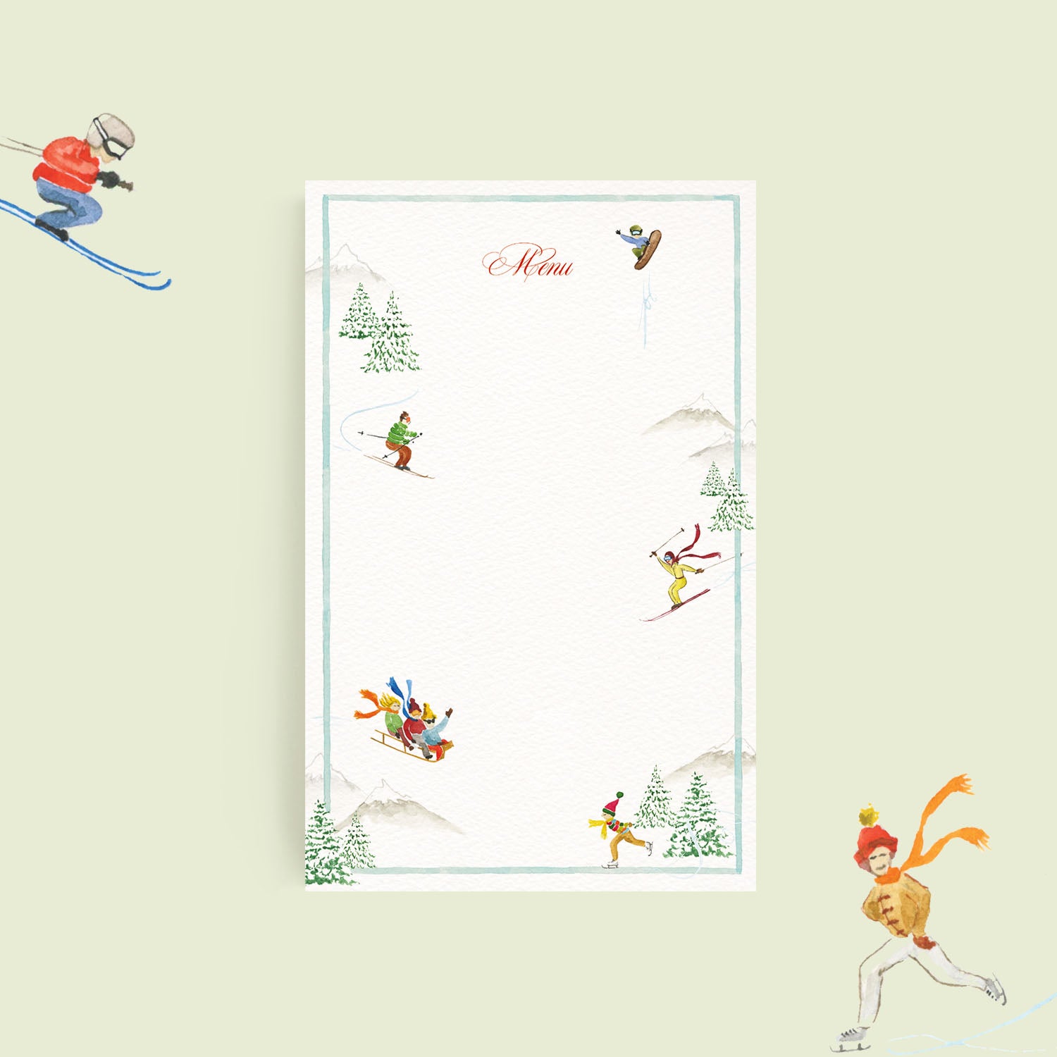 Mountain Activities Menus - 1