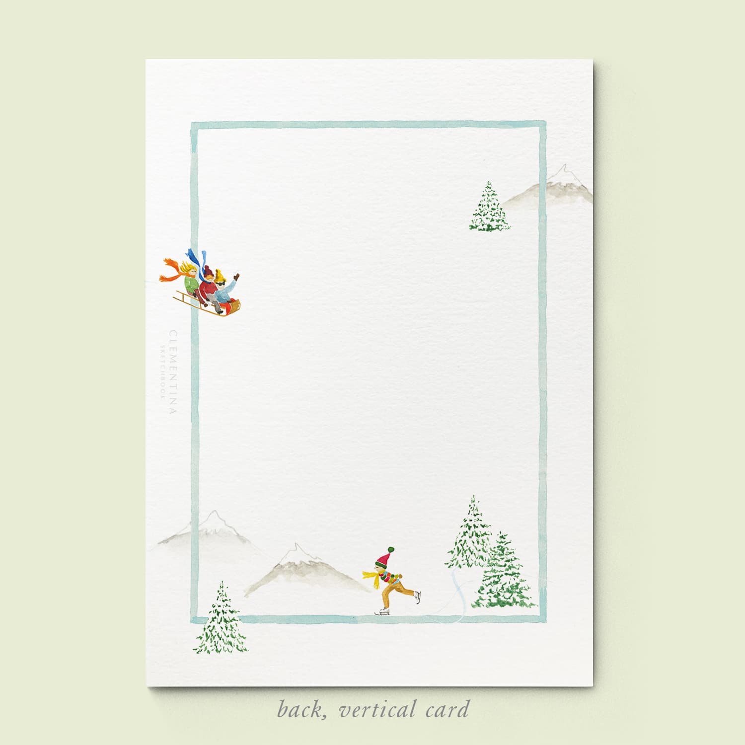 Mountain Activities Printed Family Cards - 03