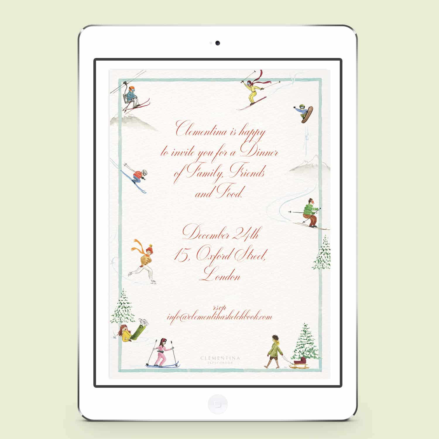 Mountain activities Digital Invitation - Cover01