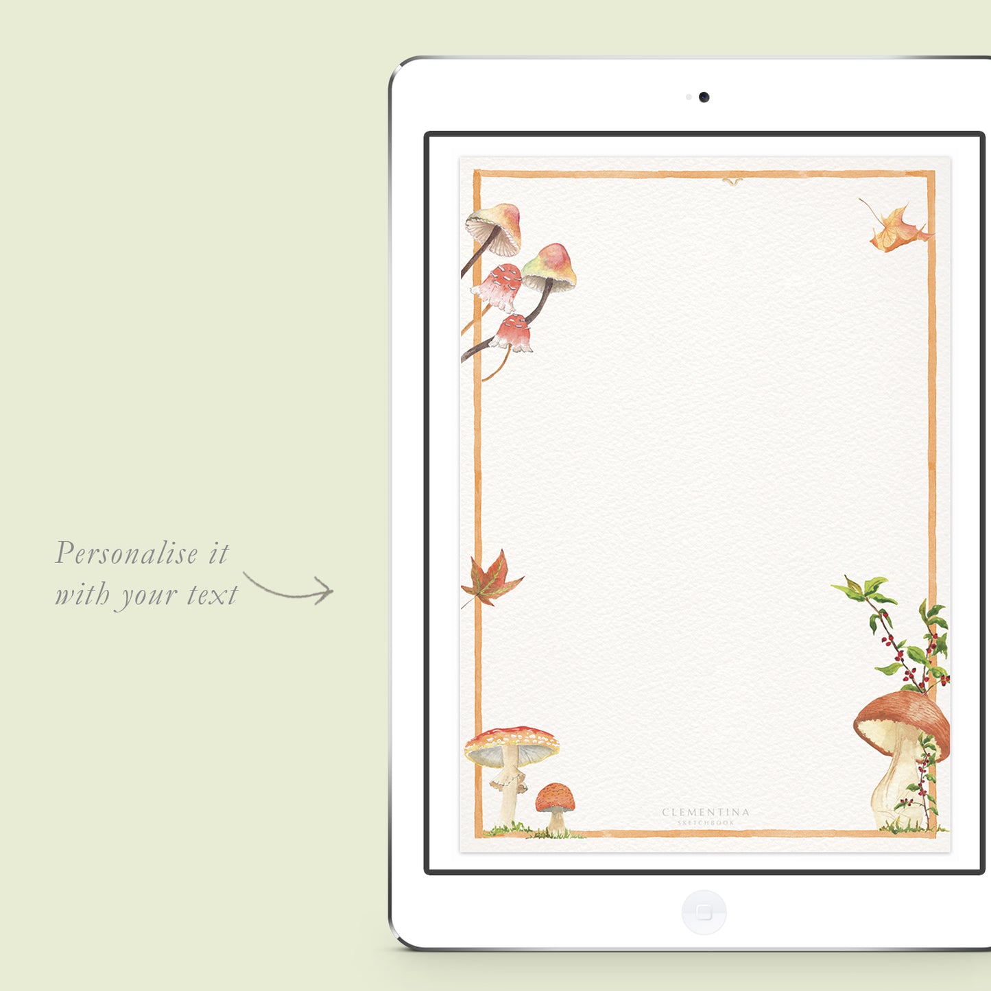 Mushrooms Invitation Digital - Mockup - 02