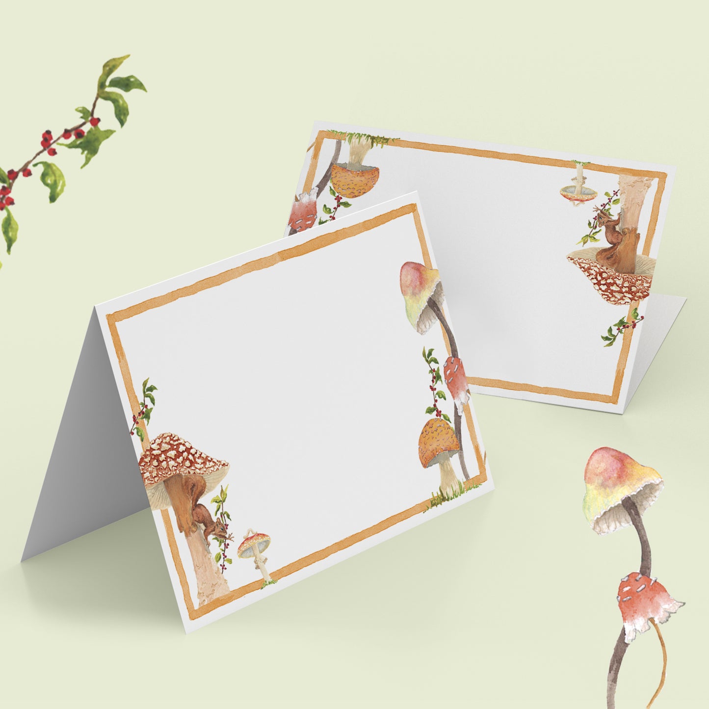 Mushrooms Place Cards - 01