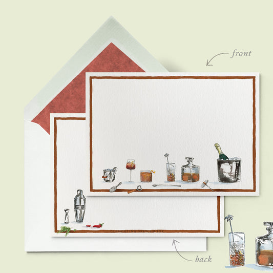 Naughty Drinks stationery cards - 01