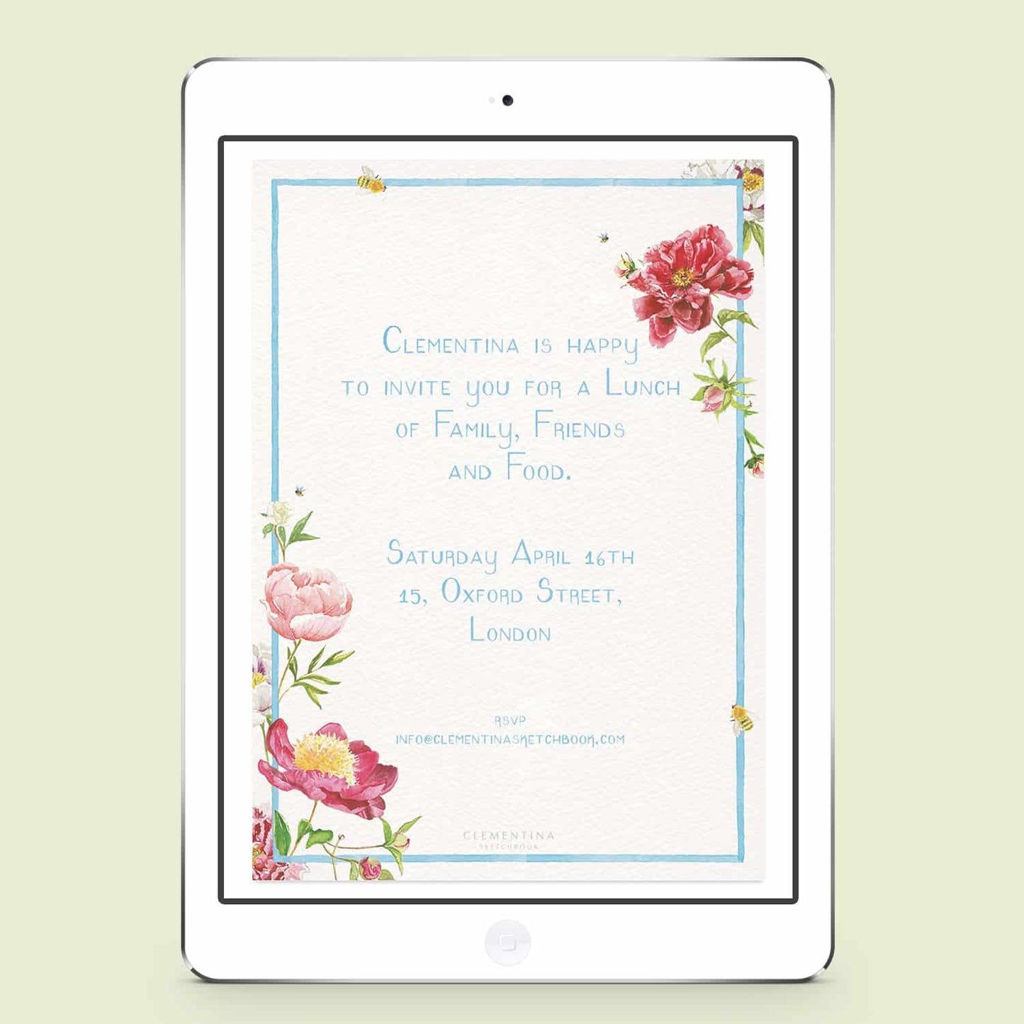 Peonies Digital Invitation - Cover - 01