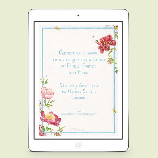 Peonies Digital Invitation - Cover - 01