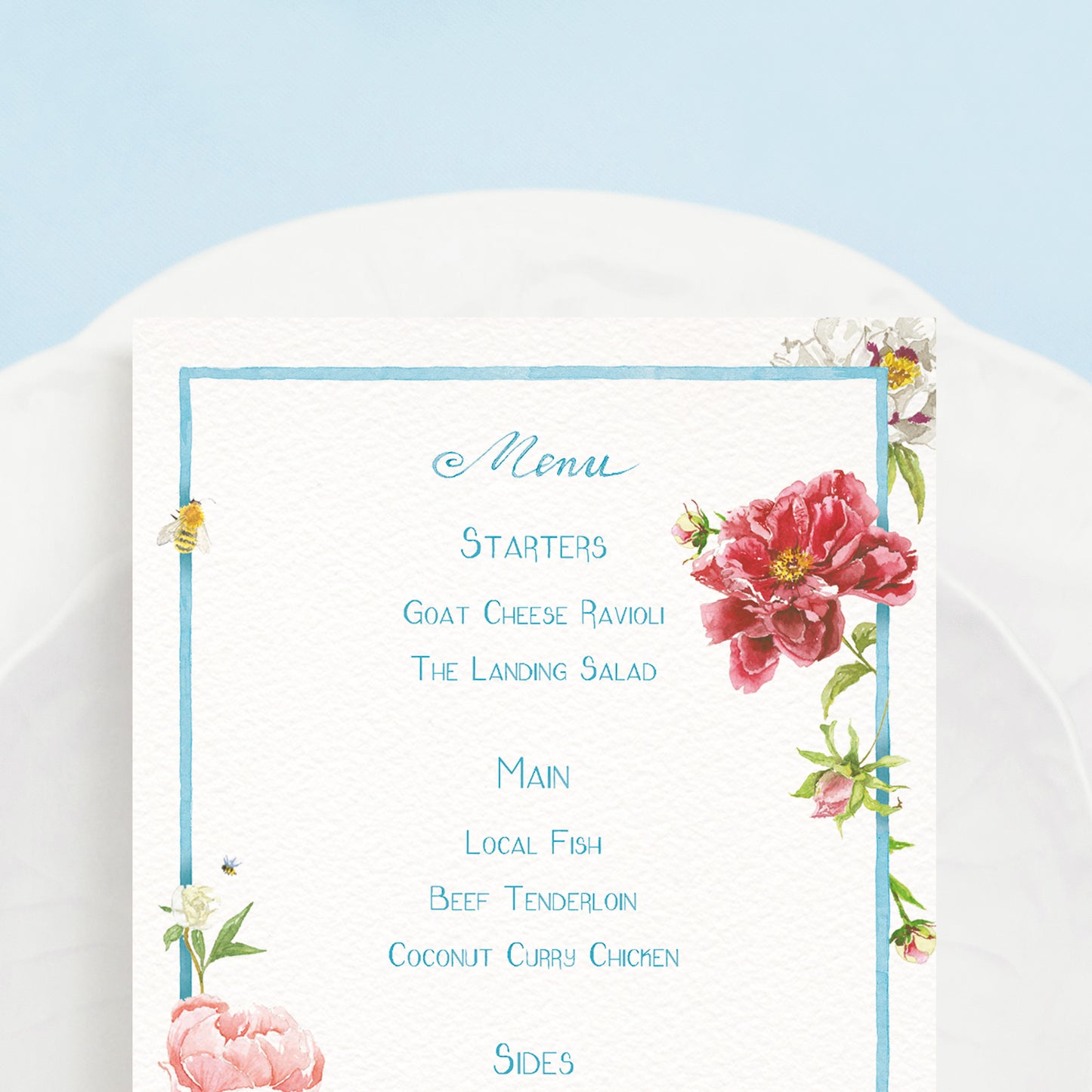 Peonies Menus - 02