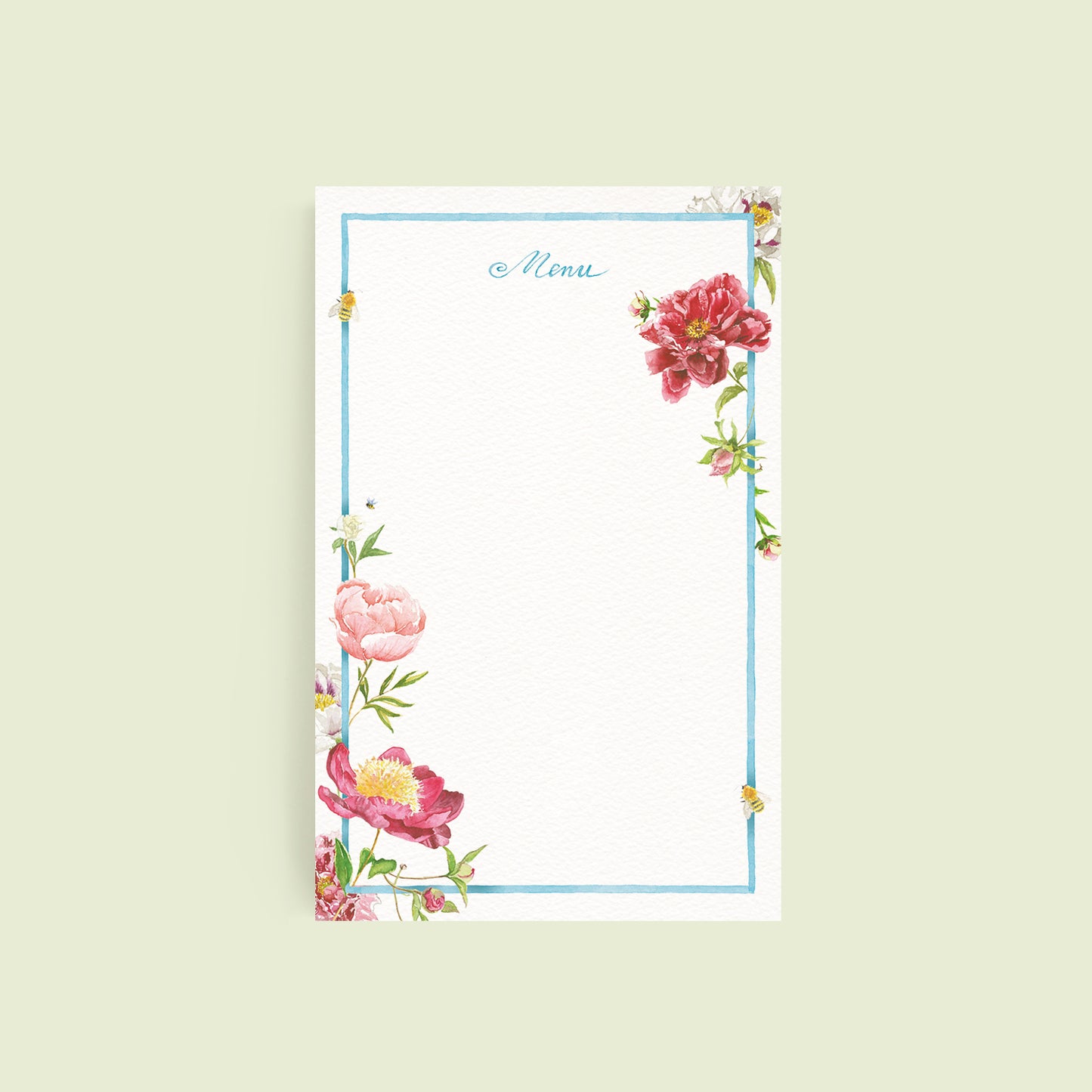 Peonies Menus - 1