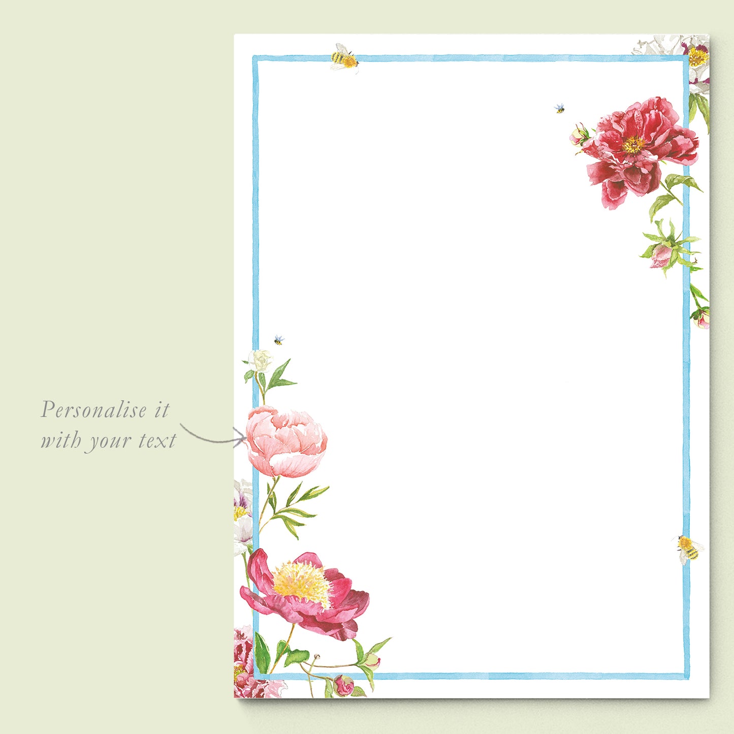 Peonies Printed Invitation Mockups - 02