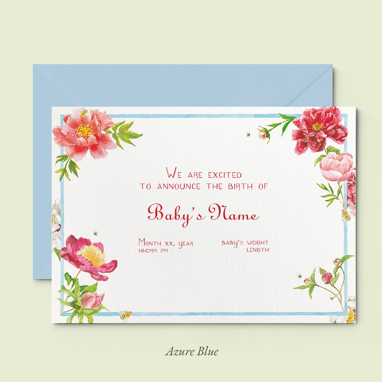 Peonies birth announcement - PRINTED NO PHOTO - 01 copy 3