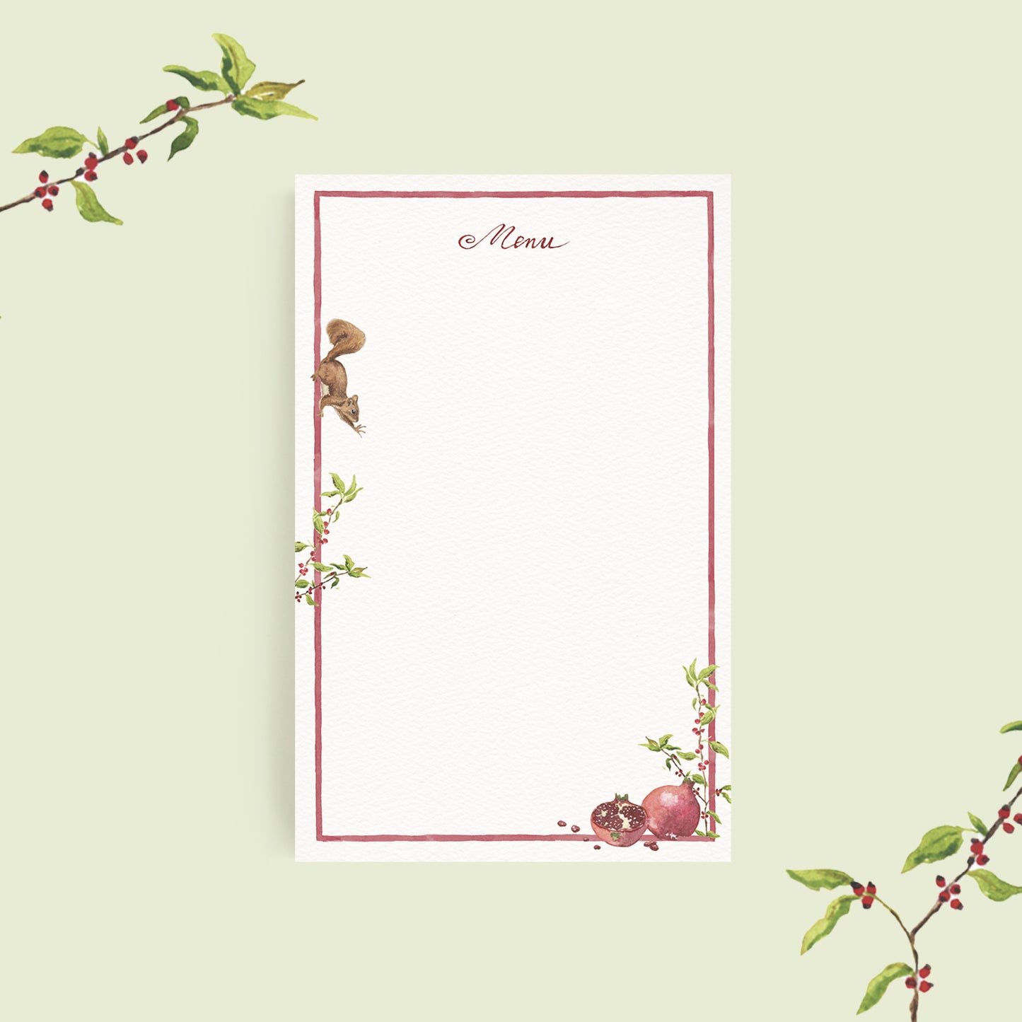 Pomegranate & Squirrels Menu - 01