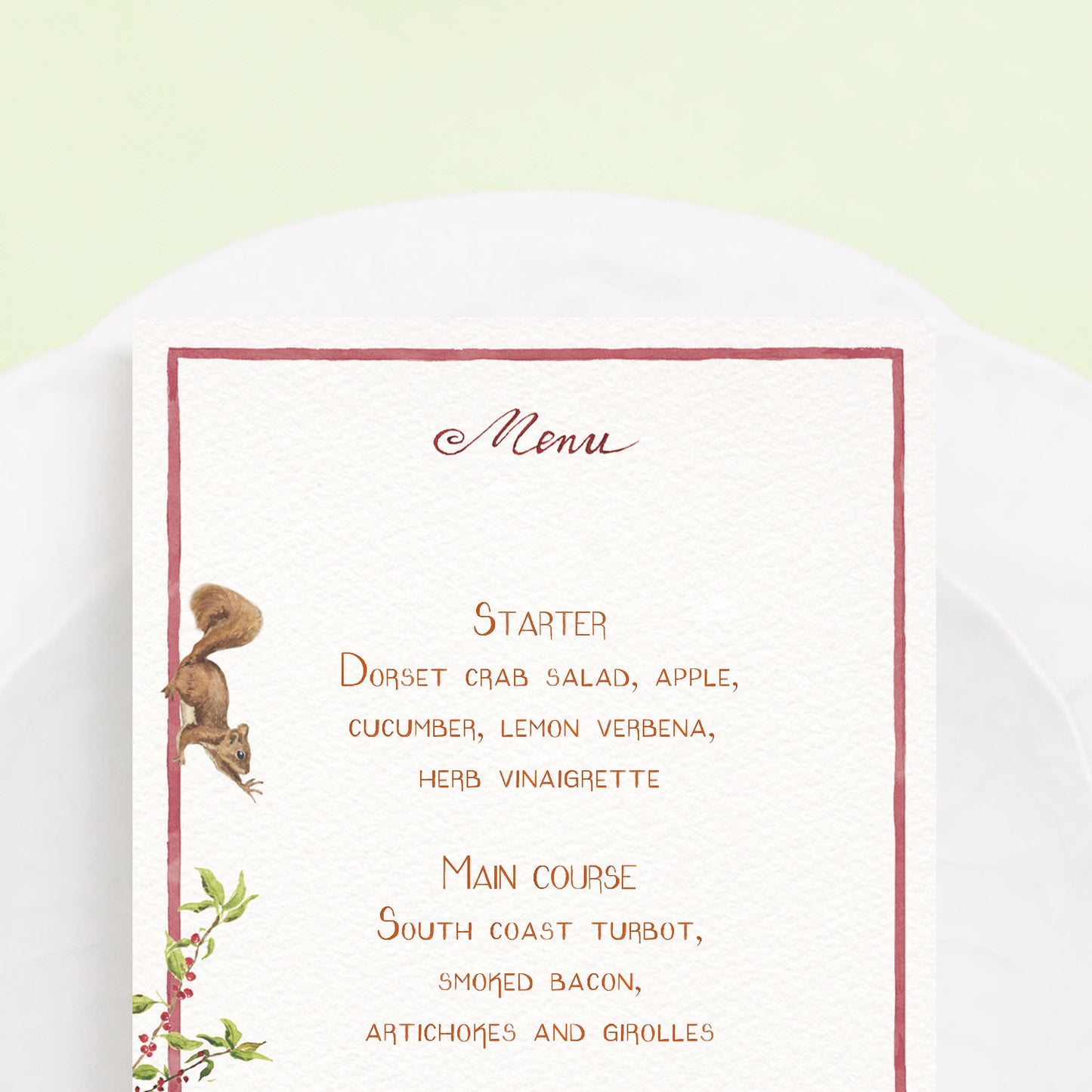 Pomegranate & Squirrels Menus