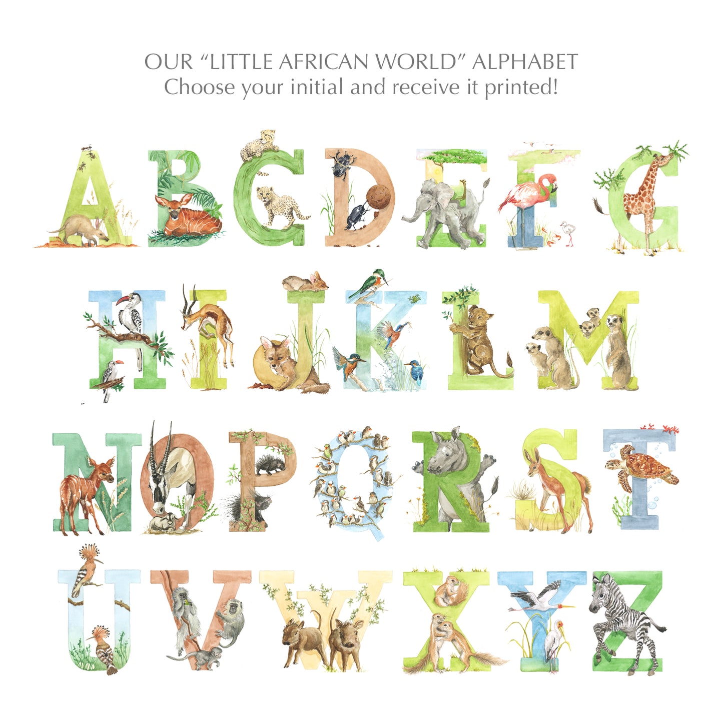 Printed African Initials - 3