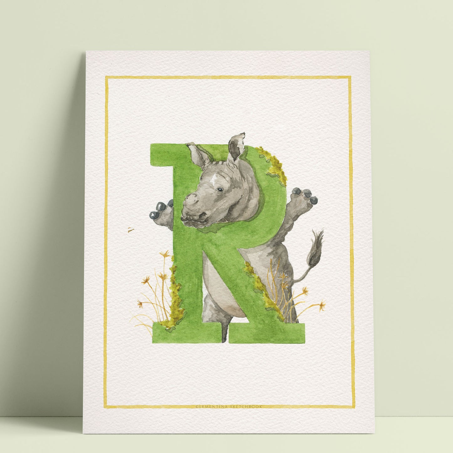 Printed African Initials - ù6