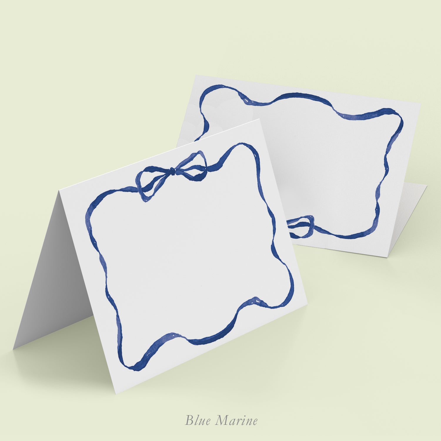Rainbow Ribbons Place Cards - Blue Marine
