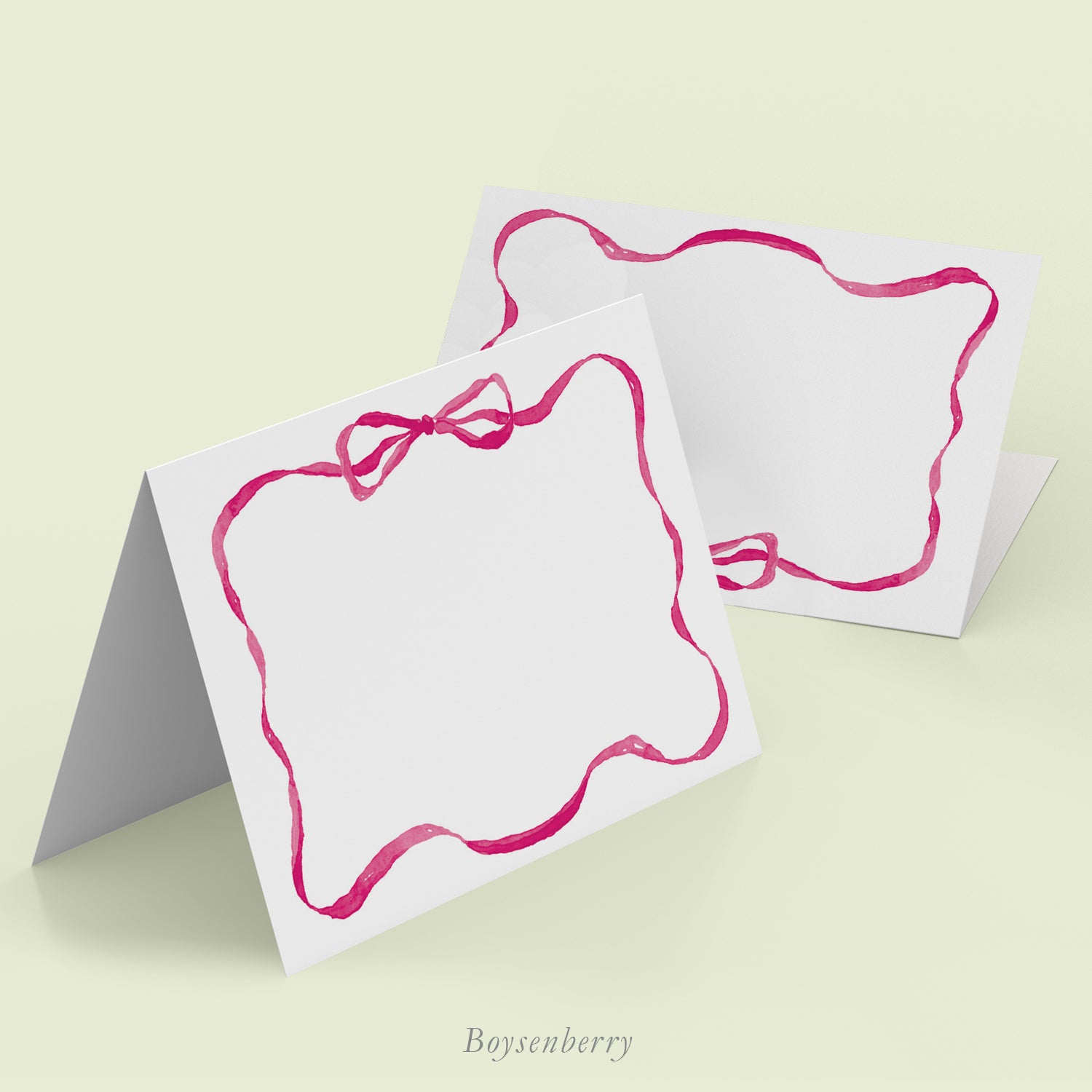 Rainbow Ribbons Place Cards - Boysenberry