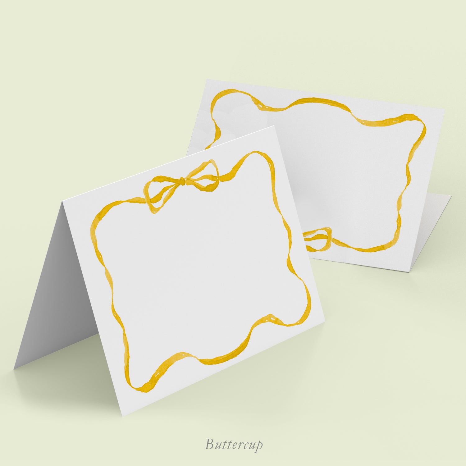 Rainbow Ribbons Place Cards - Buttercup