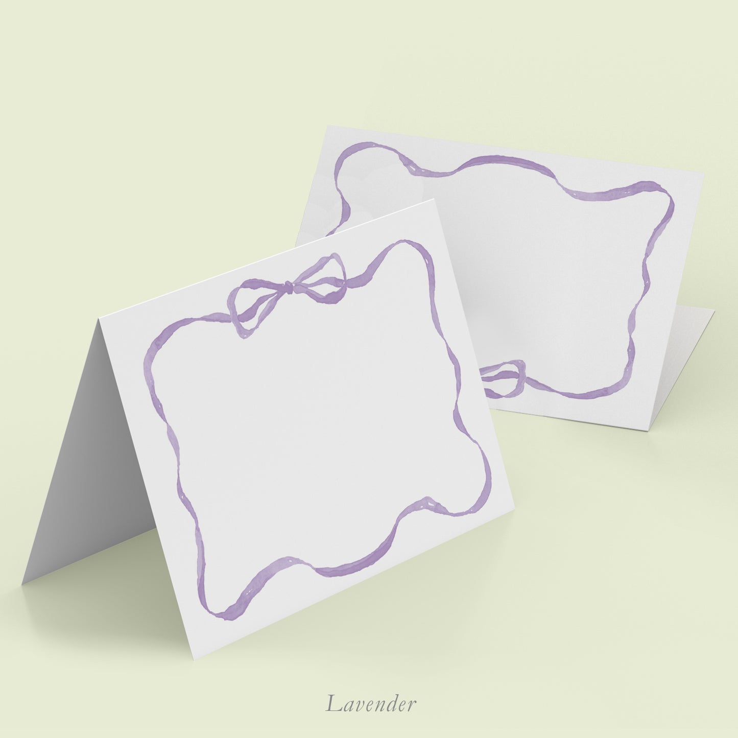 Rainbow Ribbons Place Cards - Lavender