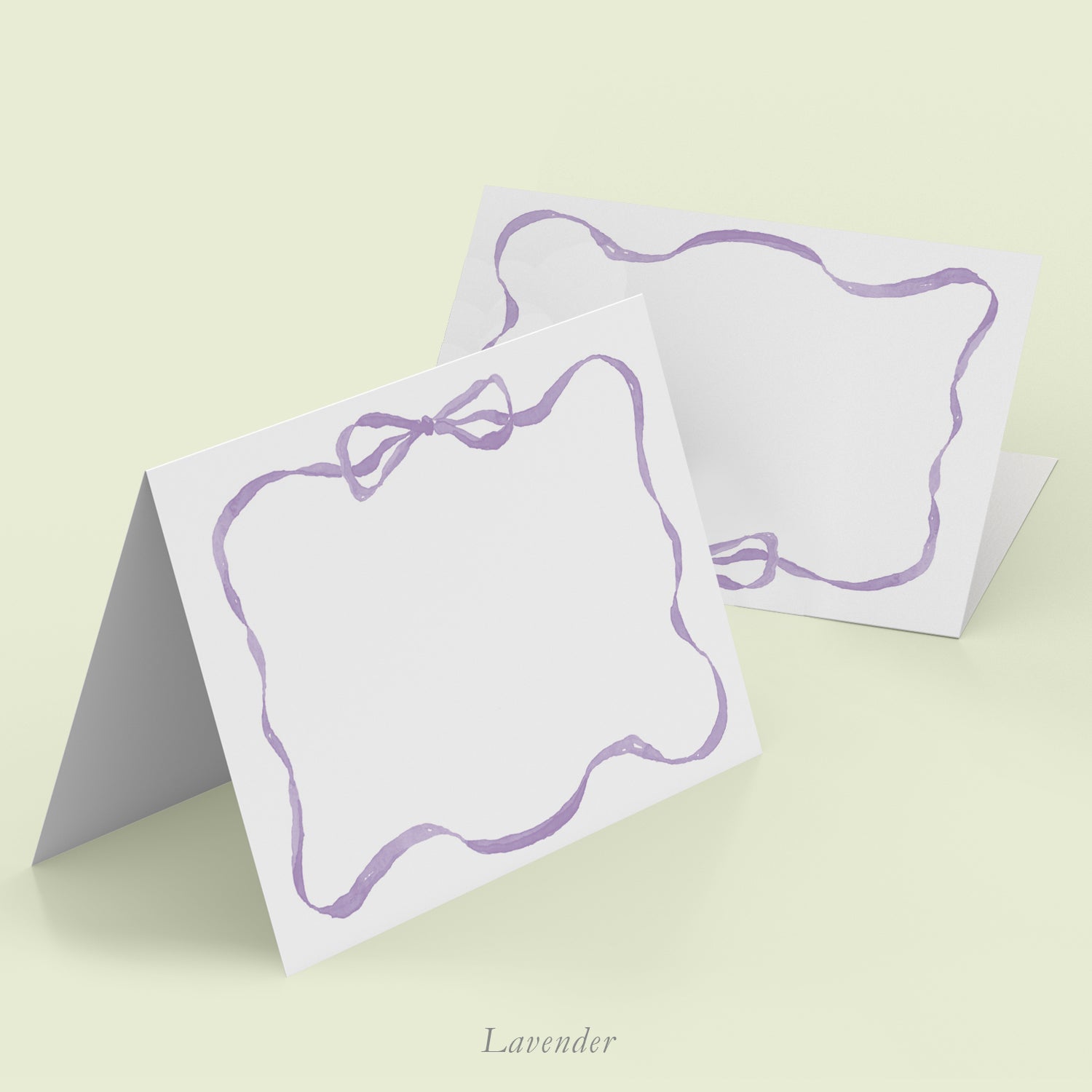 Rainbow Ribbons Place Cards - Lavender