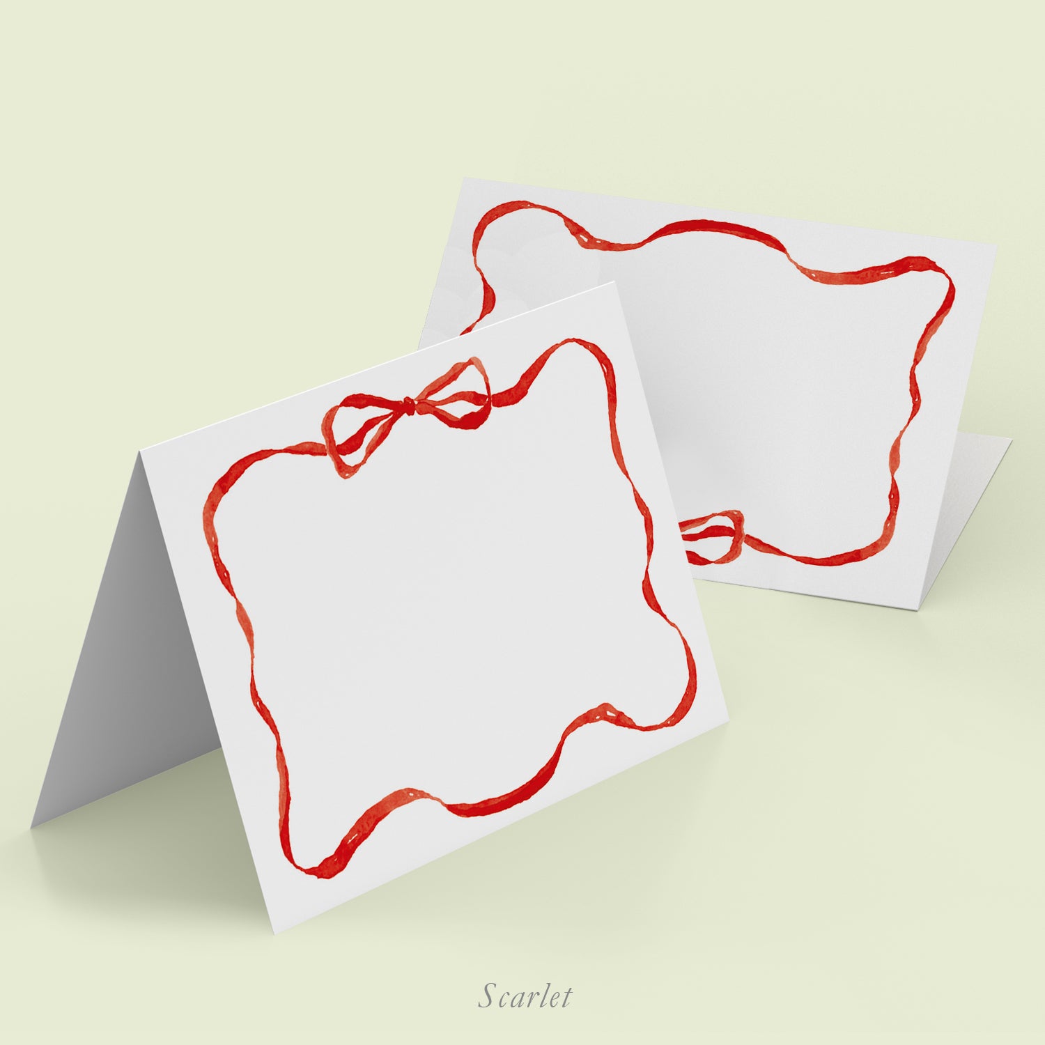 Rainbow Ribbons Place Cards - Scarlet