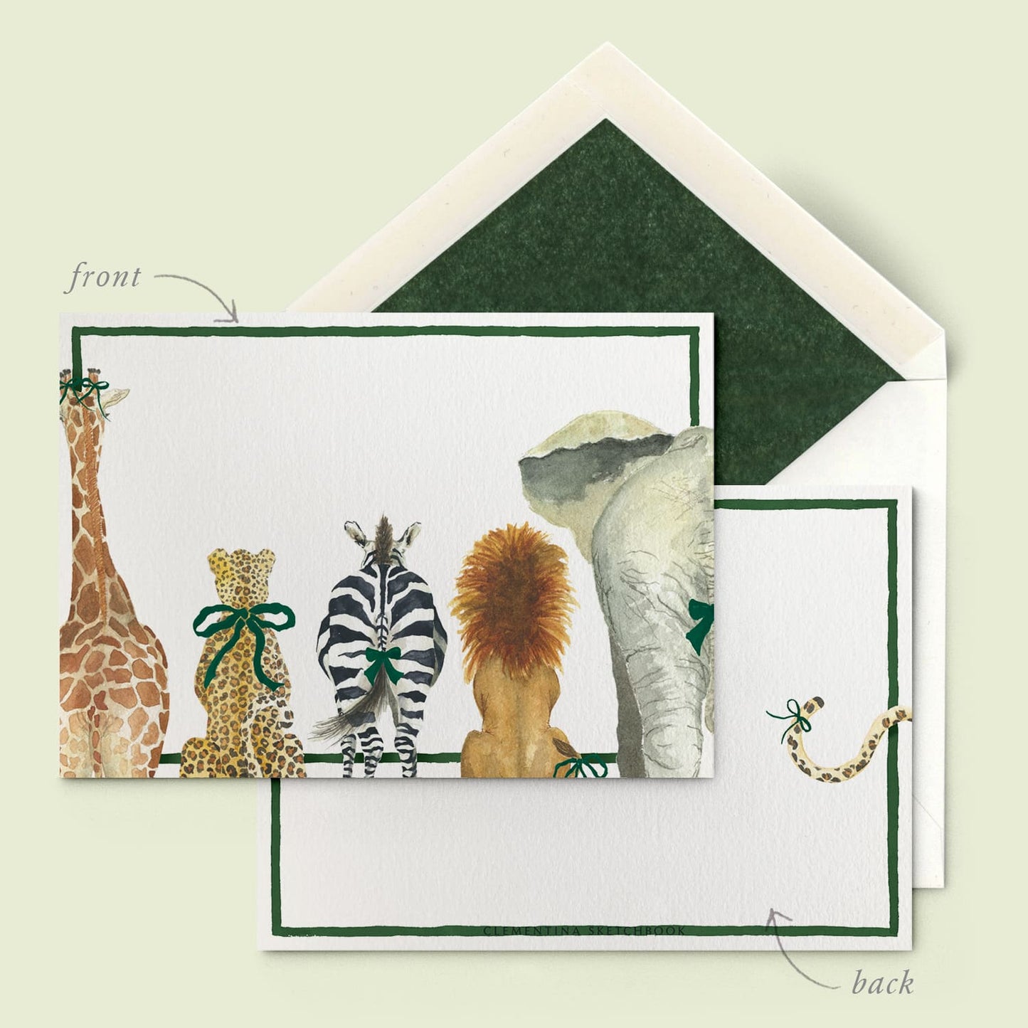 Safari Bums Stationery Cards - 01