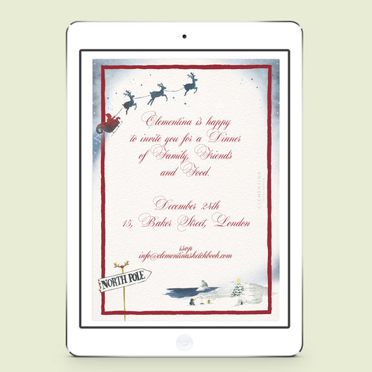 Santa's North Pole Digital Invitation