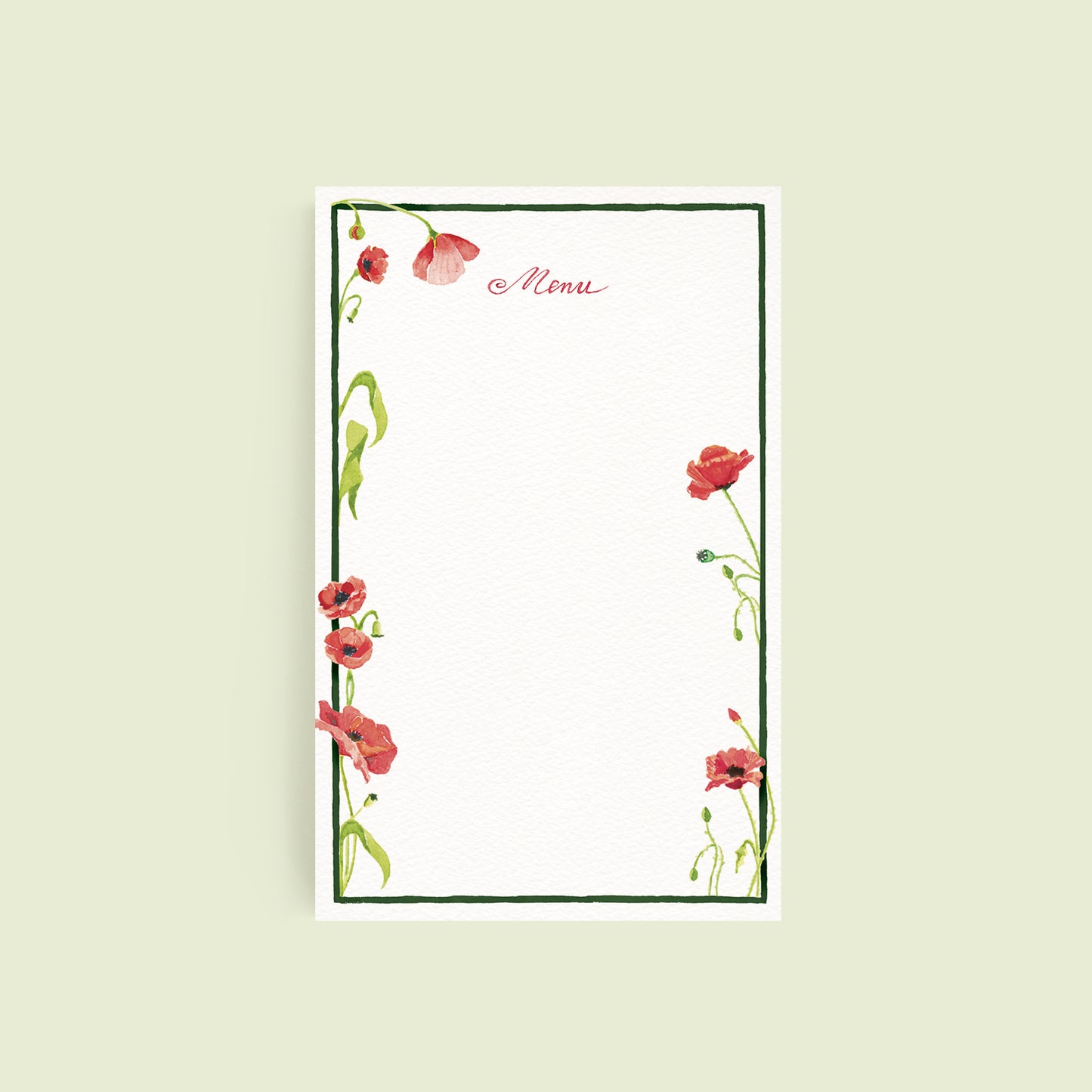Scarlet Poppies Menus - 01