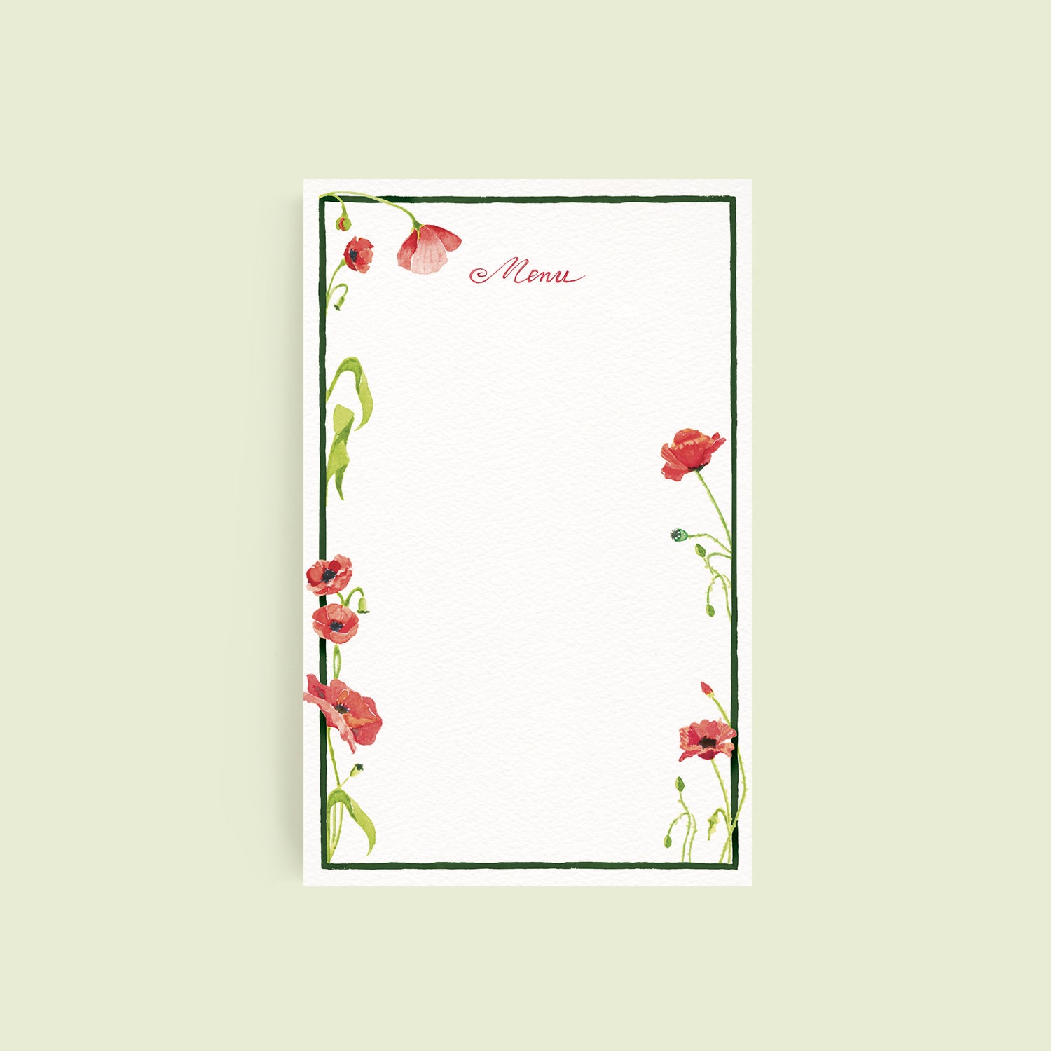 Scarlet Poppies Menus - 01