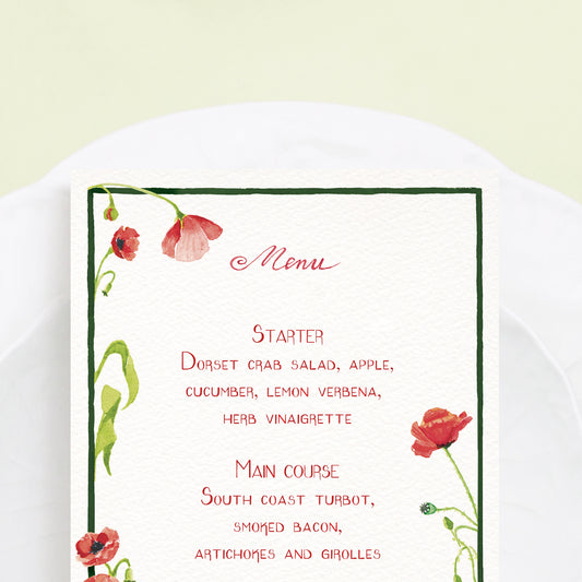Scarlet Poppies Menus - 02