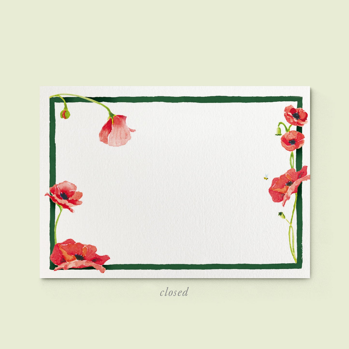 Scarlet Poppies Mini Notecards