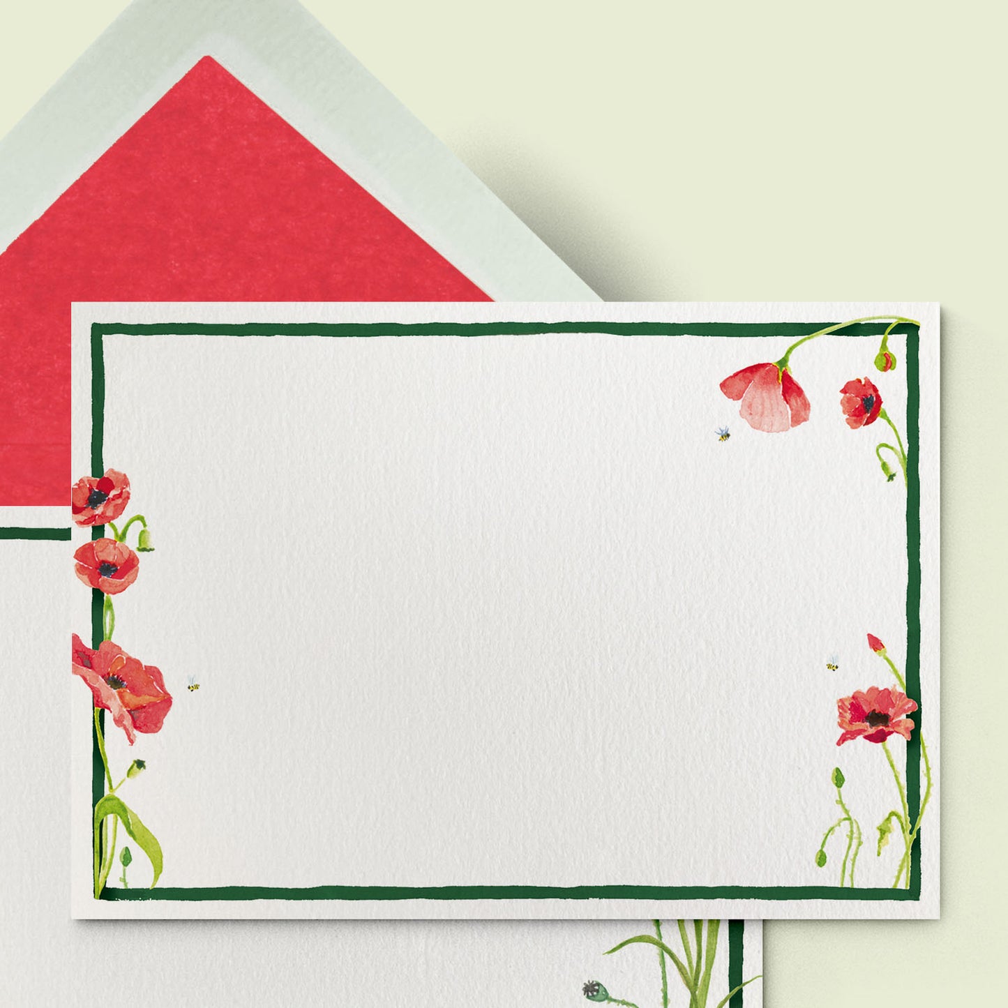 Scarlet Poppies Stationery Cards