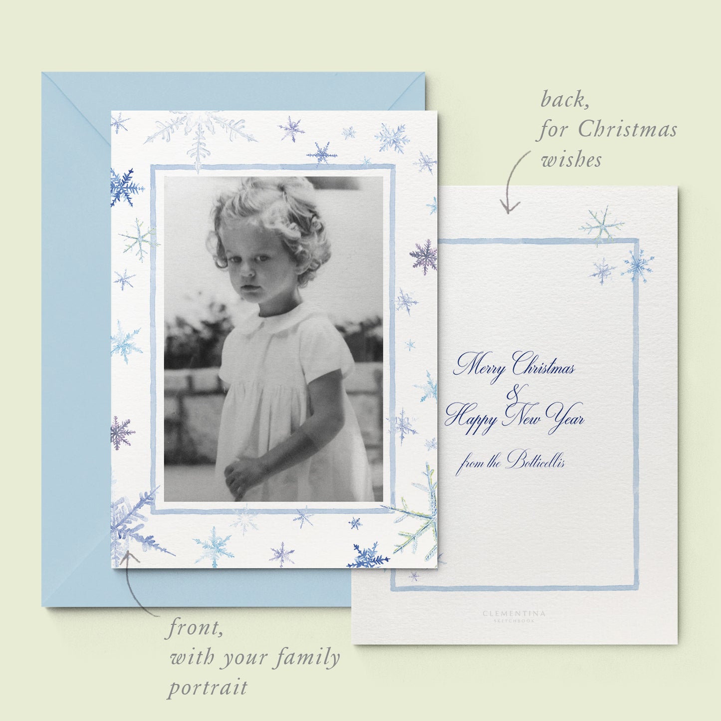 Snowflakes Family Cards printed - 01