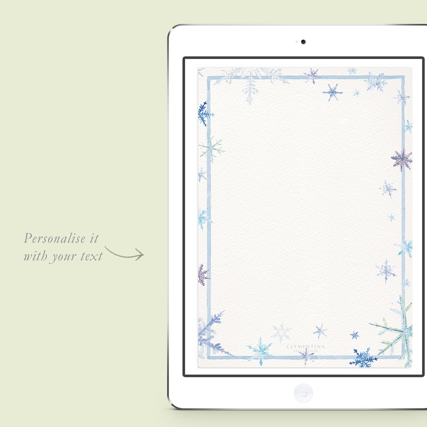 Snowflakes Invitation Digital - Mockup - 02