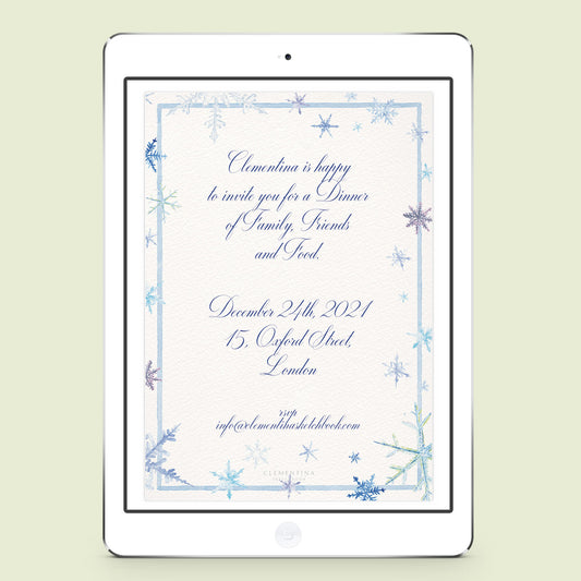 Snowflakes Digital Invitation