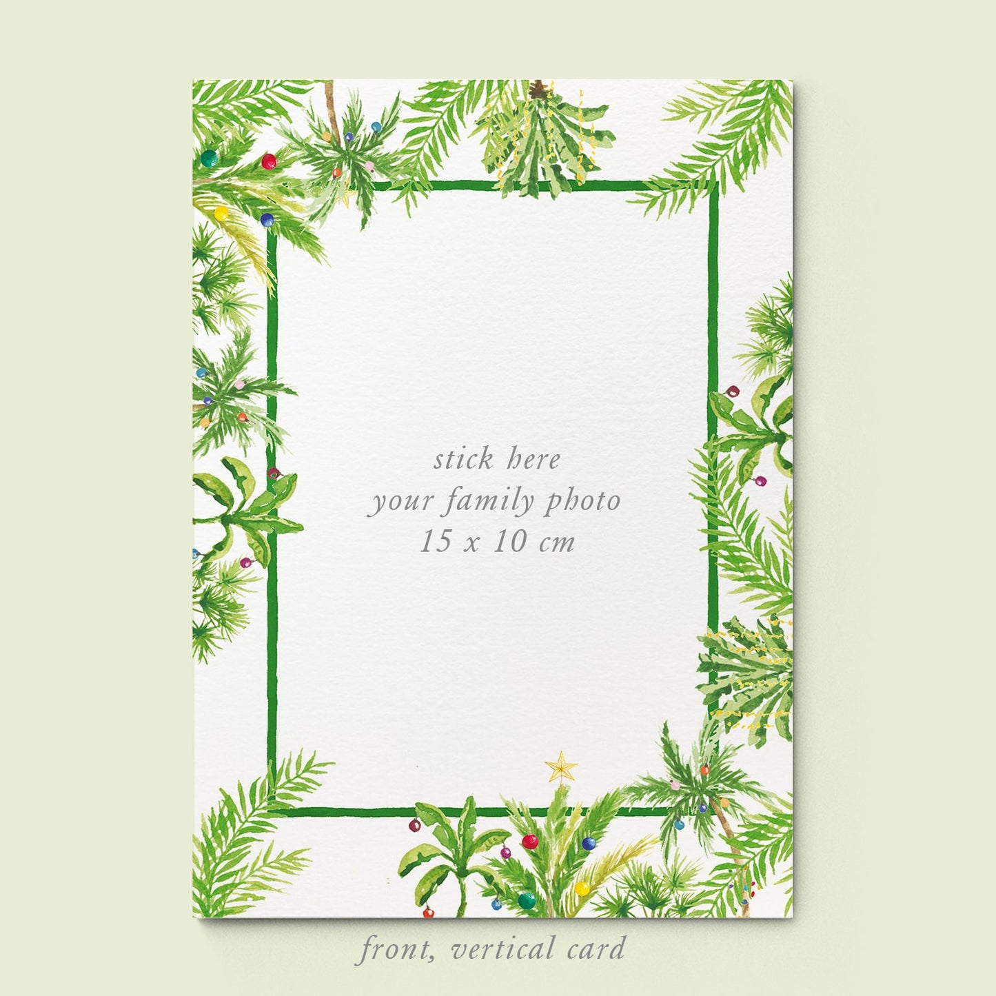 Tropical Christmas Family Cards printed - 02