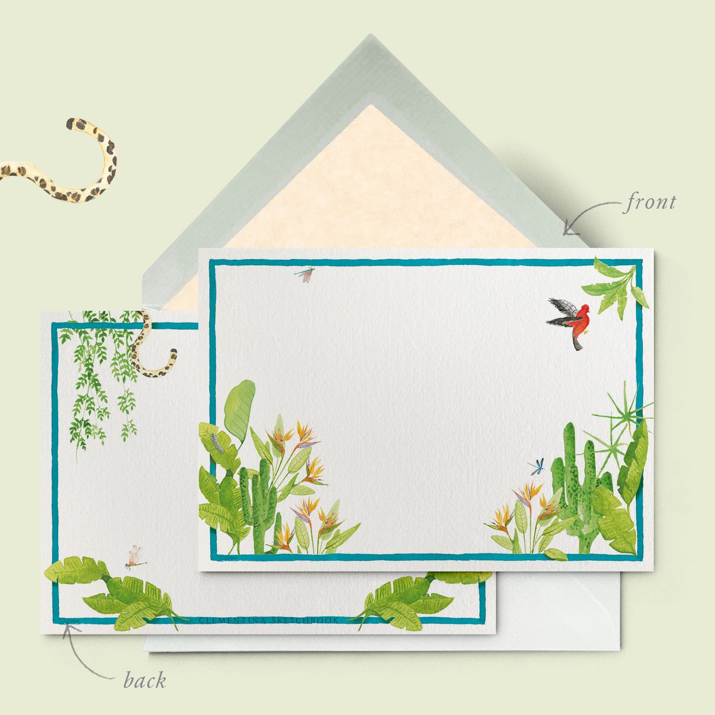 Tropical Escape Stationery Cards