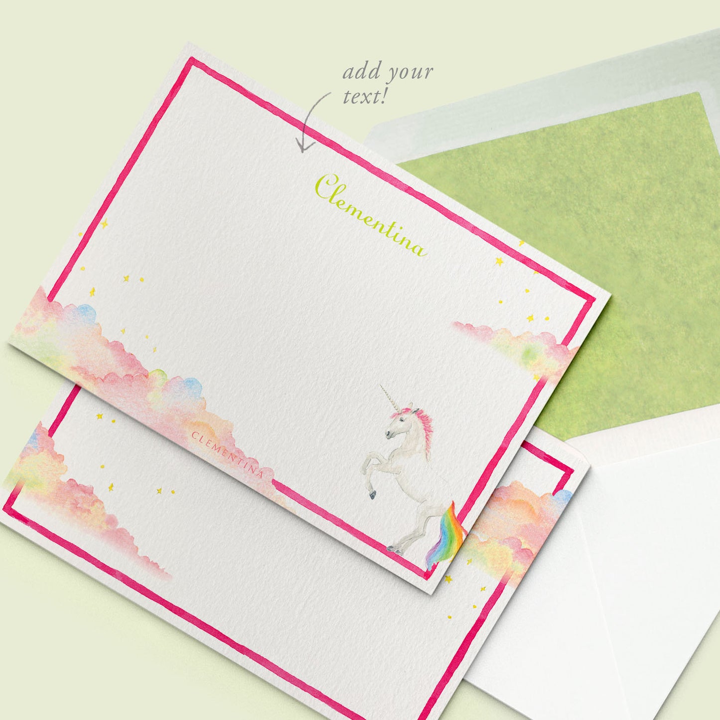 Unicorns Stationery Cards