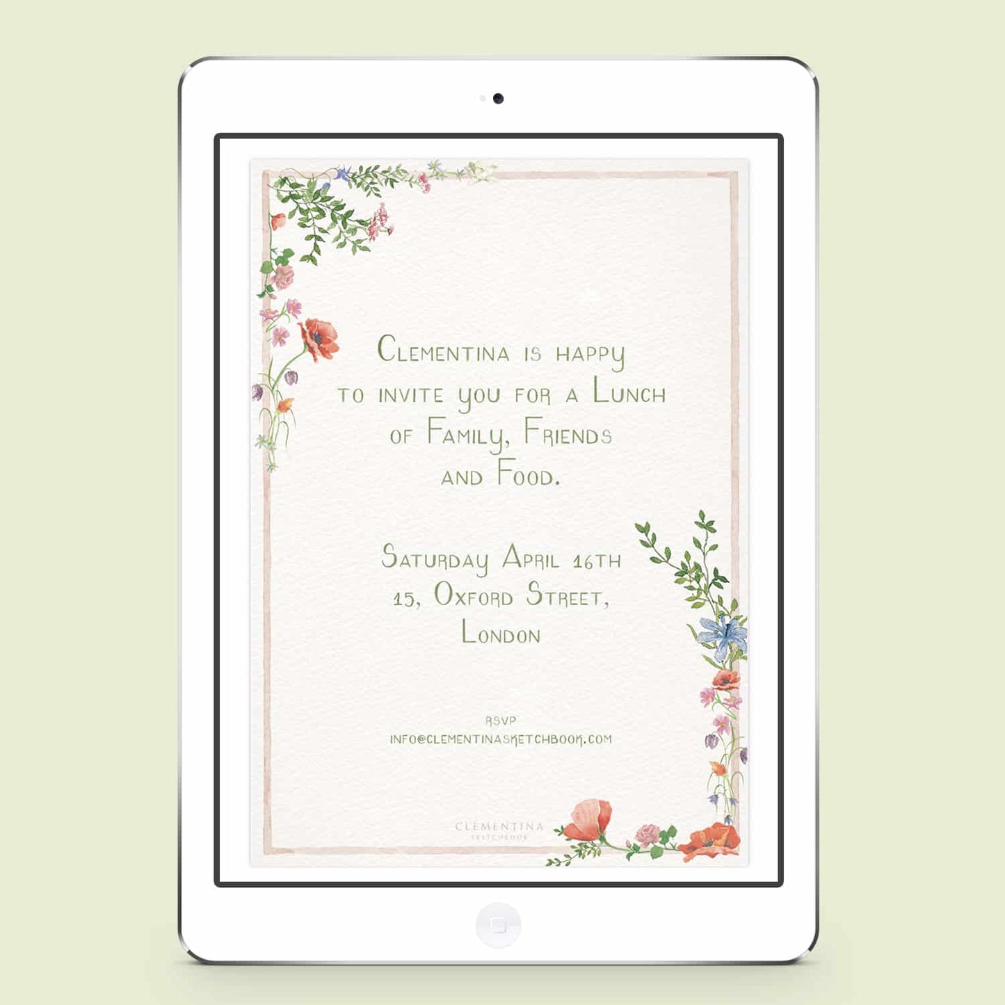 Wild Blooms Digital Invitation - 01