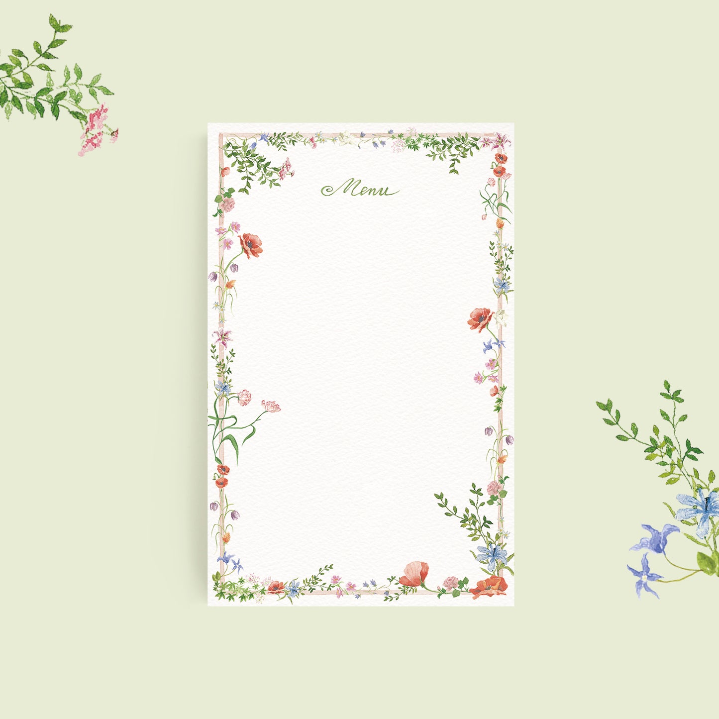 Wild Blooms Menu - 01