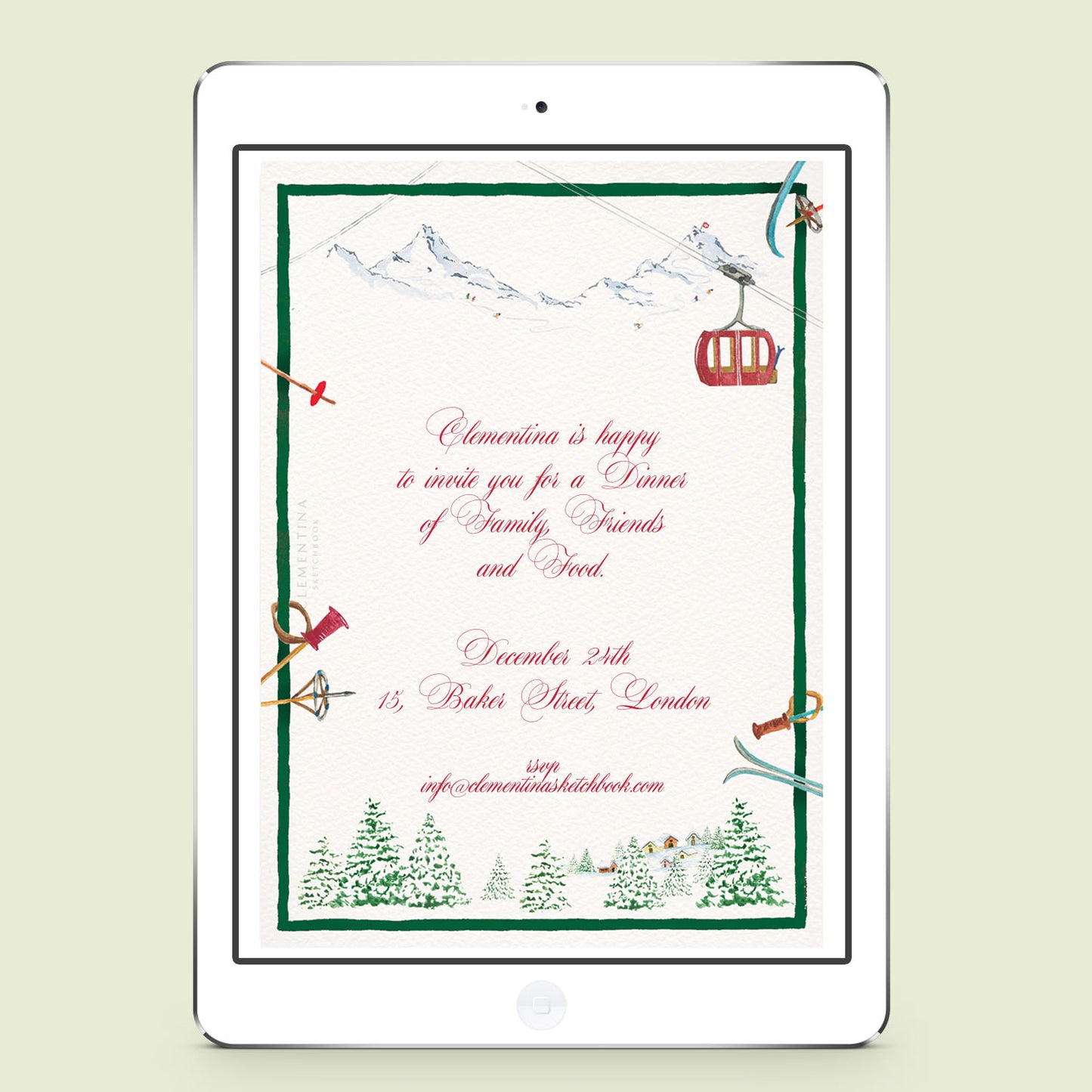 Winter Mountains Digital Invitation - 01