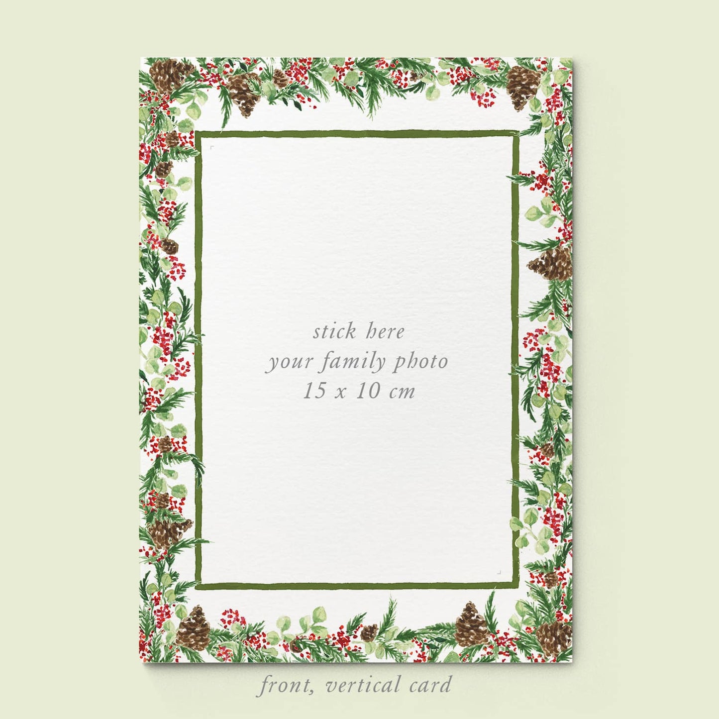 Xmas Wreath Family Cards printed - 02