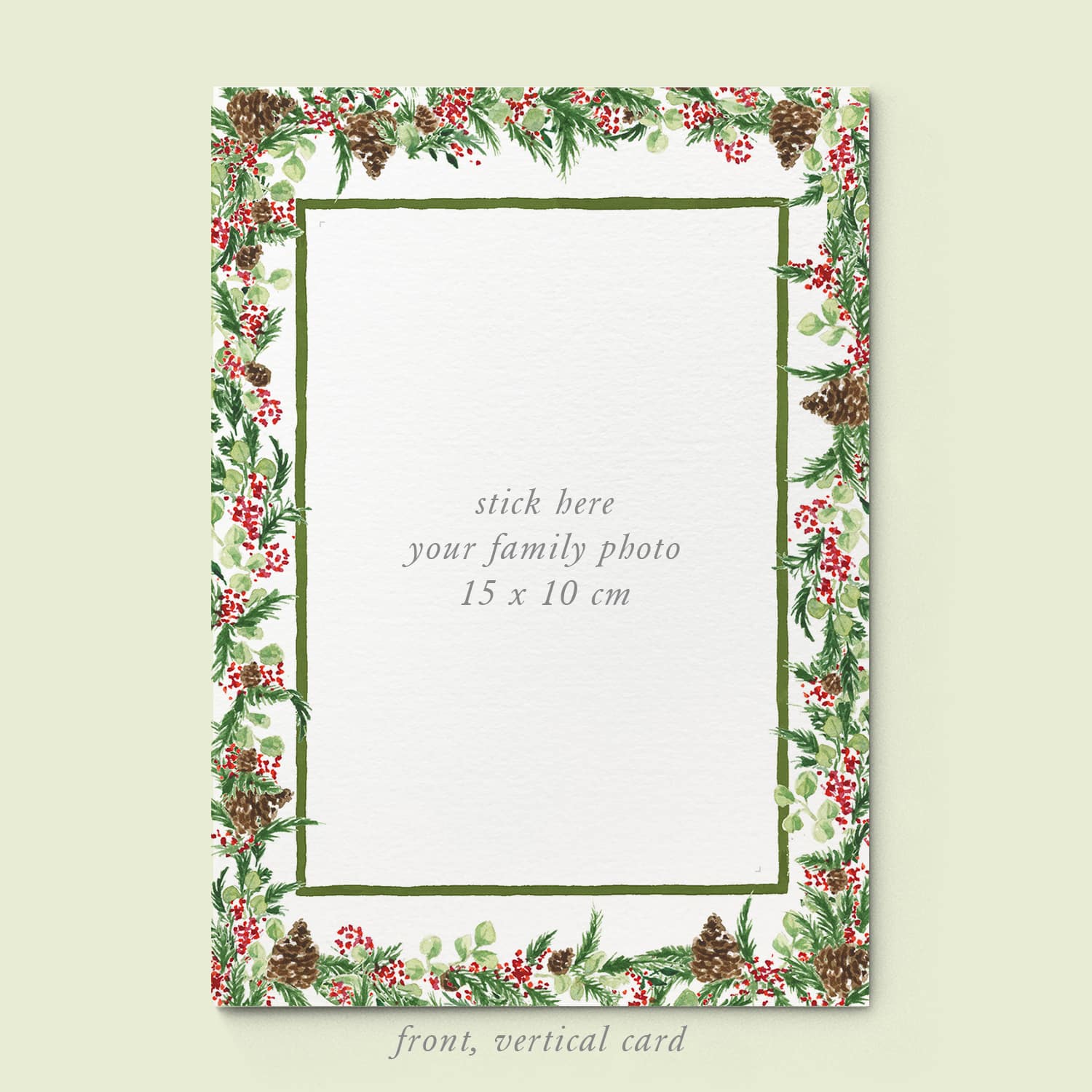 Xmas Wreath Family Cards printed - 02