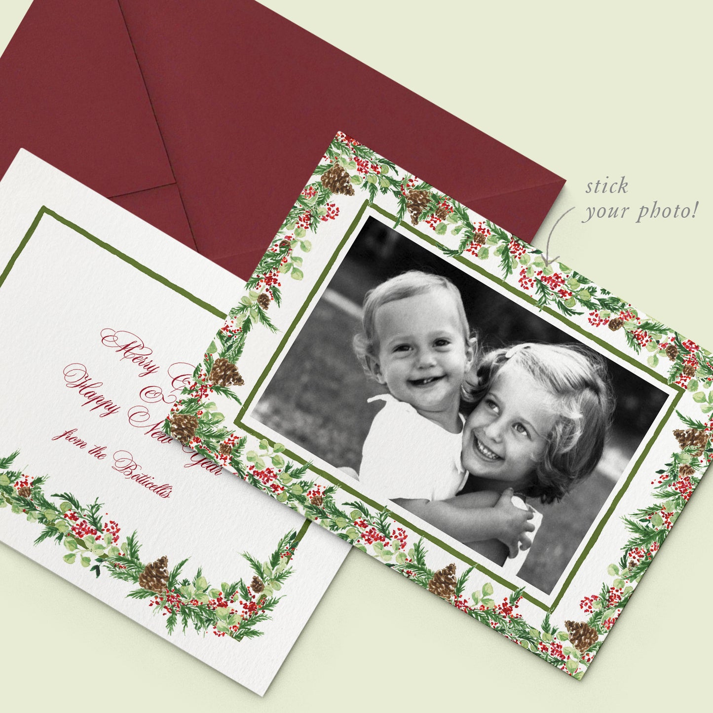 Xmas Wreath Family Cards printed - 04