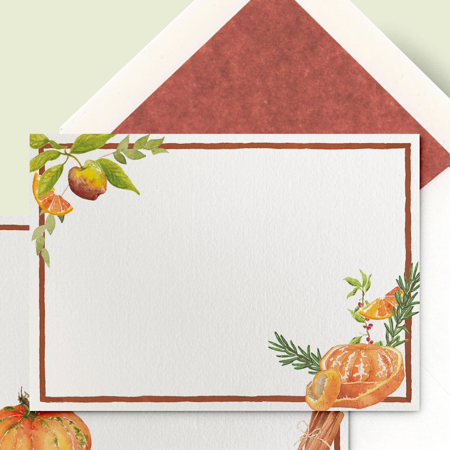 Fall Ingredients Stationery Cards