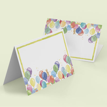 Birthday Balloons Mini Notecards