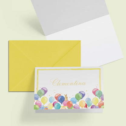 Birthday Balloons Mini Notecards