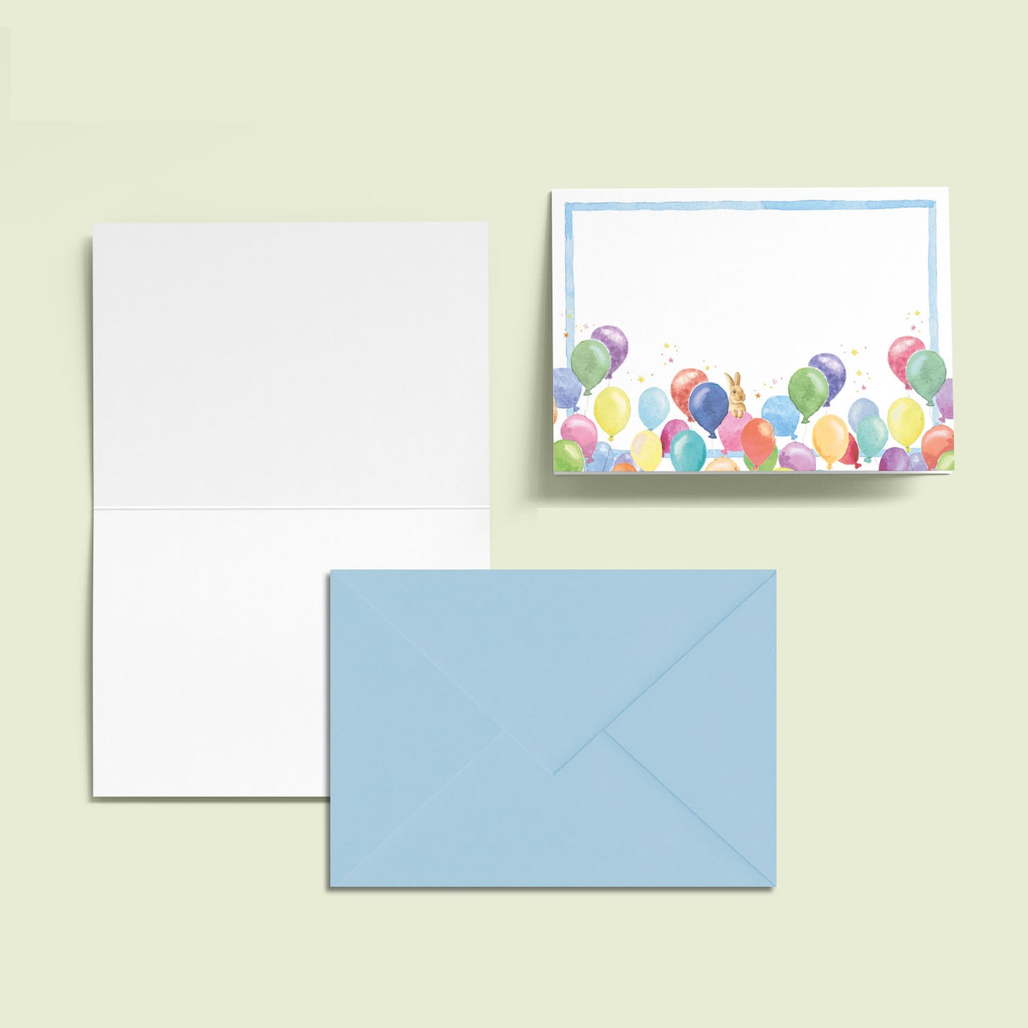 Birthday Balloons Mini Personal Stationery Cards
