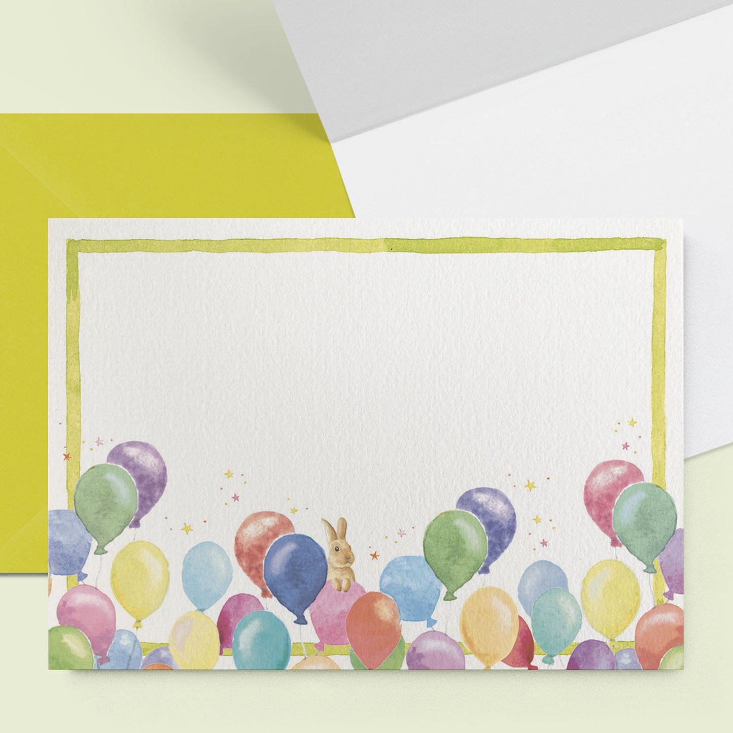 Birthday Balloons Mini Personal Stationery Cards
